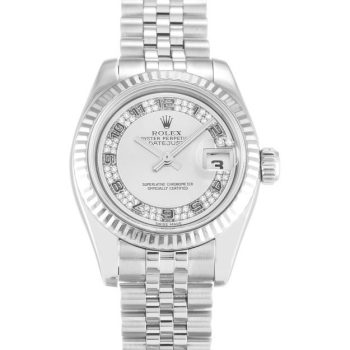 Rolex Datejust Lady Silver Diamond Dial 179174