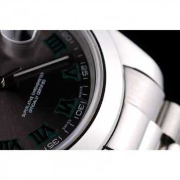 Rolex DateJust Polished Stainless Steel Bezel Grey Dial 42000