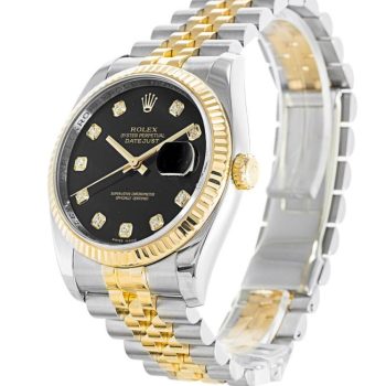 Rolex Datejust Two Tone Black