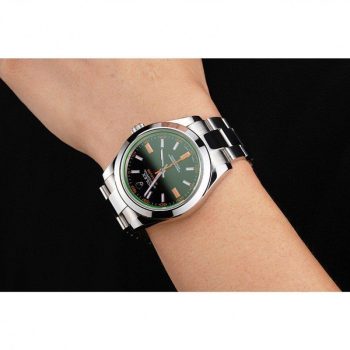 Rolex Milgauss Black Dial Orange Markings Stainless Steel Case And Bracelet
