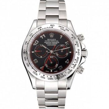 Rolex Daytona Stainless Steel Bracelet Black Dial 80296