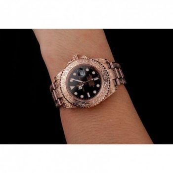 Rolex Submariner Skull Limited Edition Black Dial Rose Gold Case And Bracelet 1454086