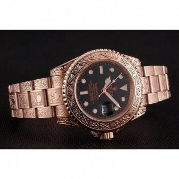 Rolex Submariner Skull Limited Edition Black Dial Rose Gold Case And Bracelet 1454086