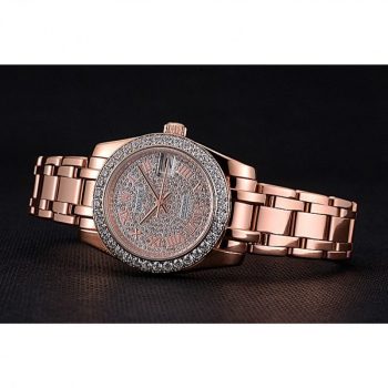 Rolex Datejust Diamond Dial And Bezel Pink Gold Case And Bracelet 622836